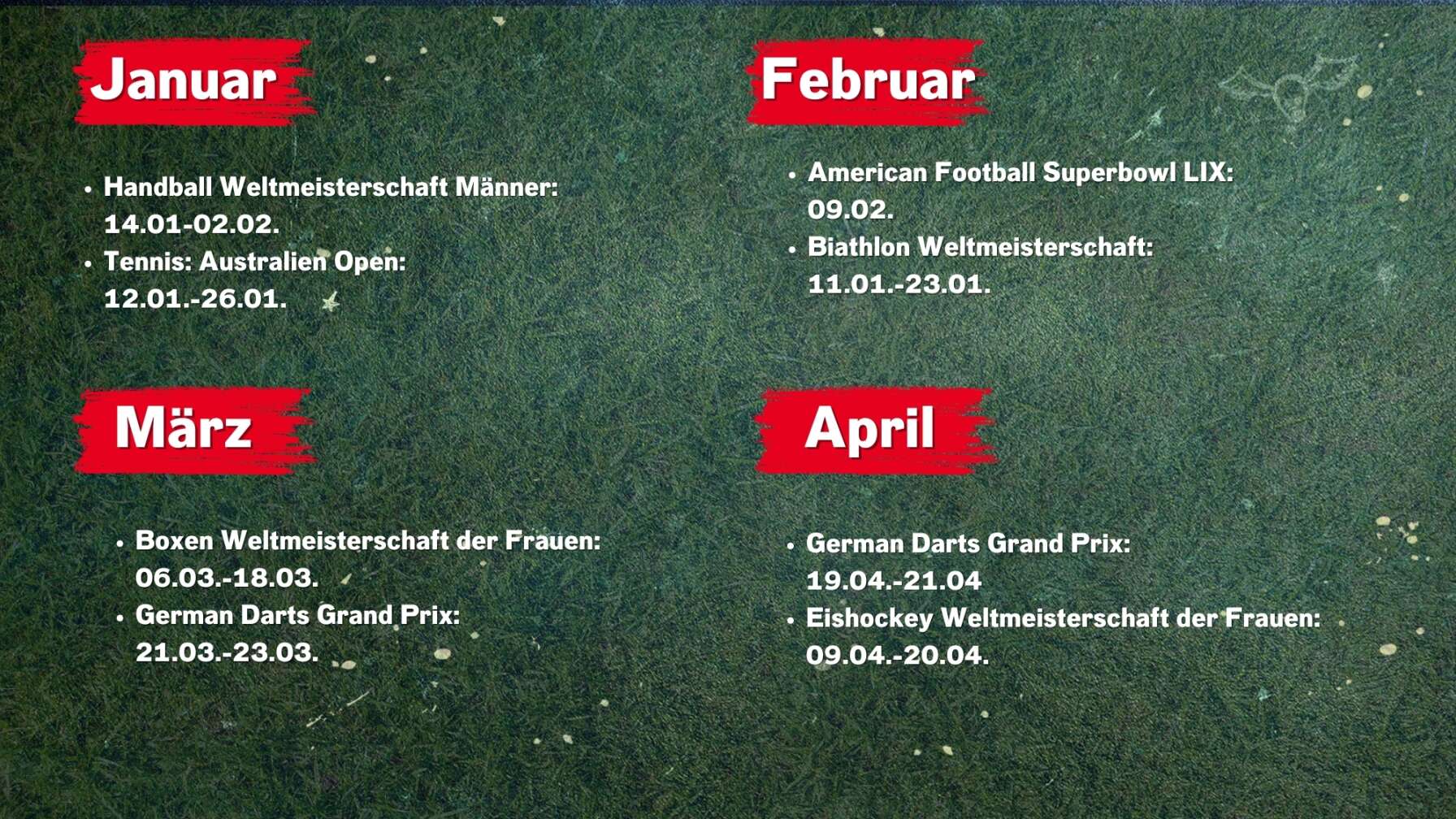Jahresrockausblick 2025: Sport