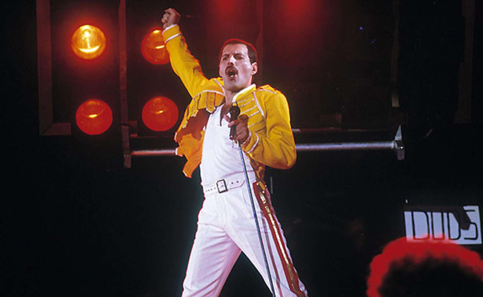 Freddie Mercury bei einer Live-Show