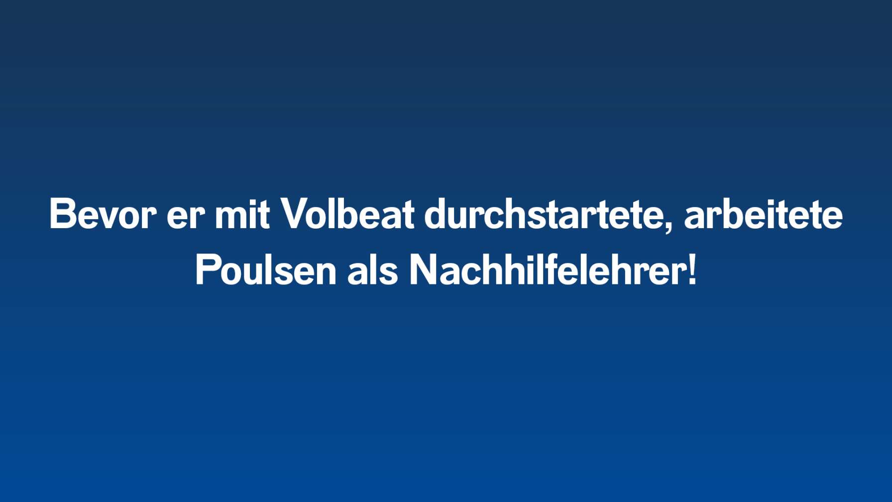 Fakten zu Michael Poulsen