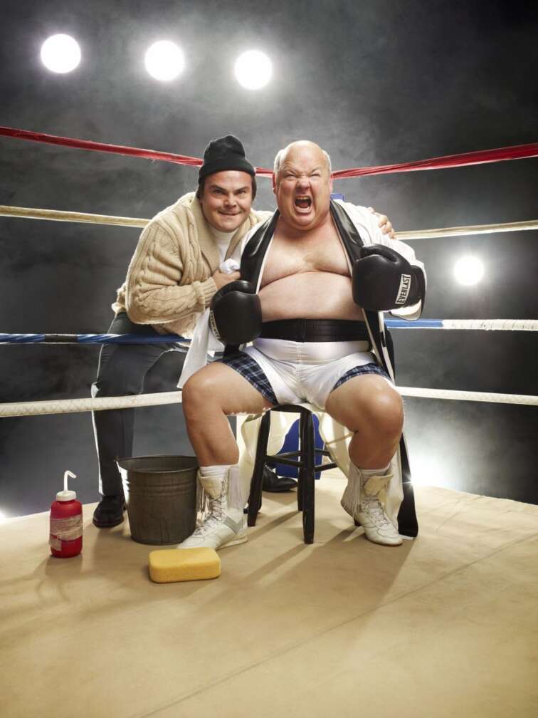 Jack Black und Jack White als Boxer und Trainer in einer Ringecke