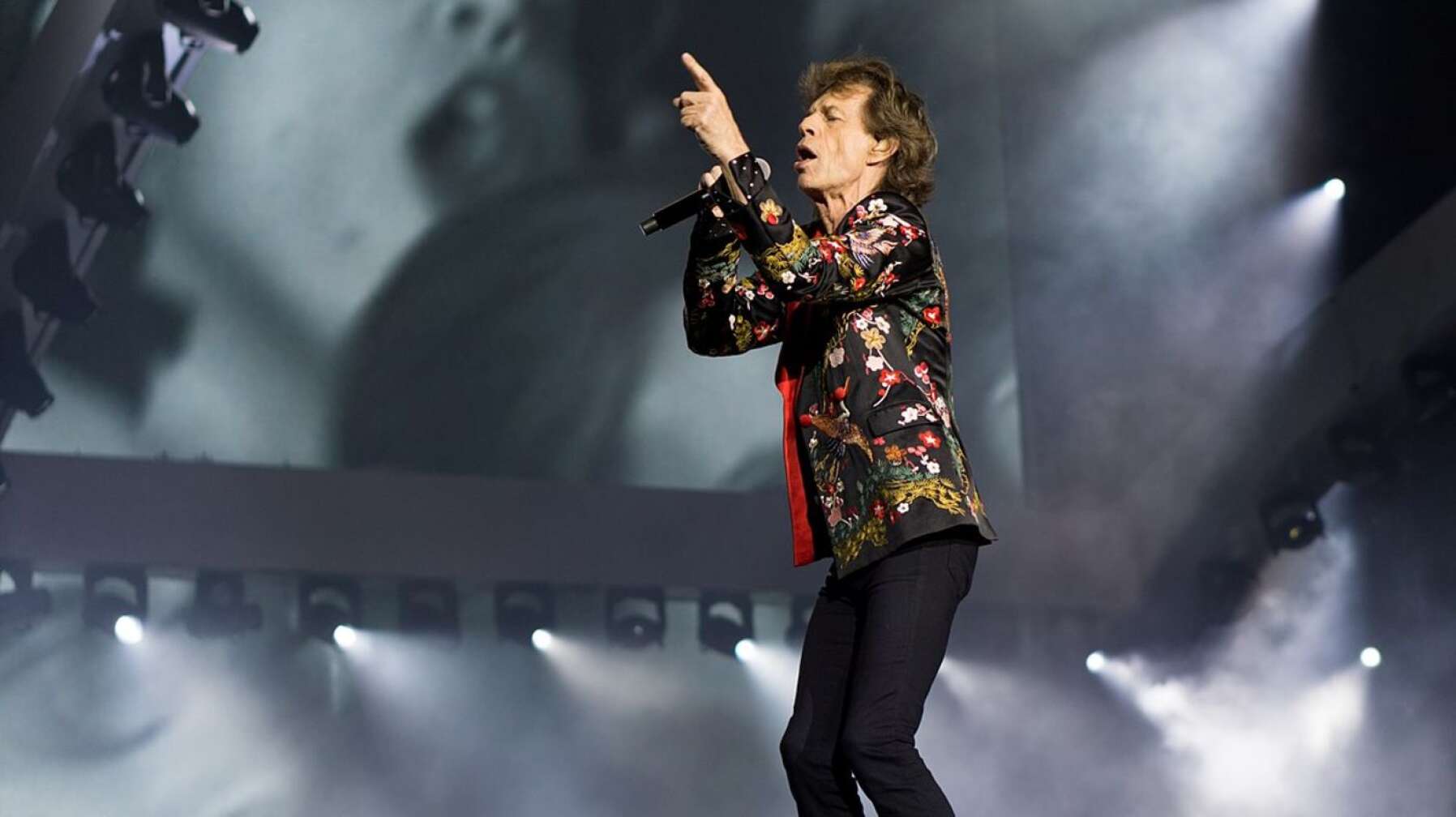 Mick Jagger auf der Bühne bei einer Live-Show