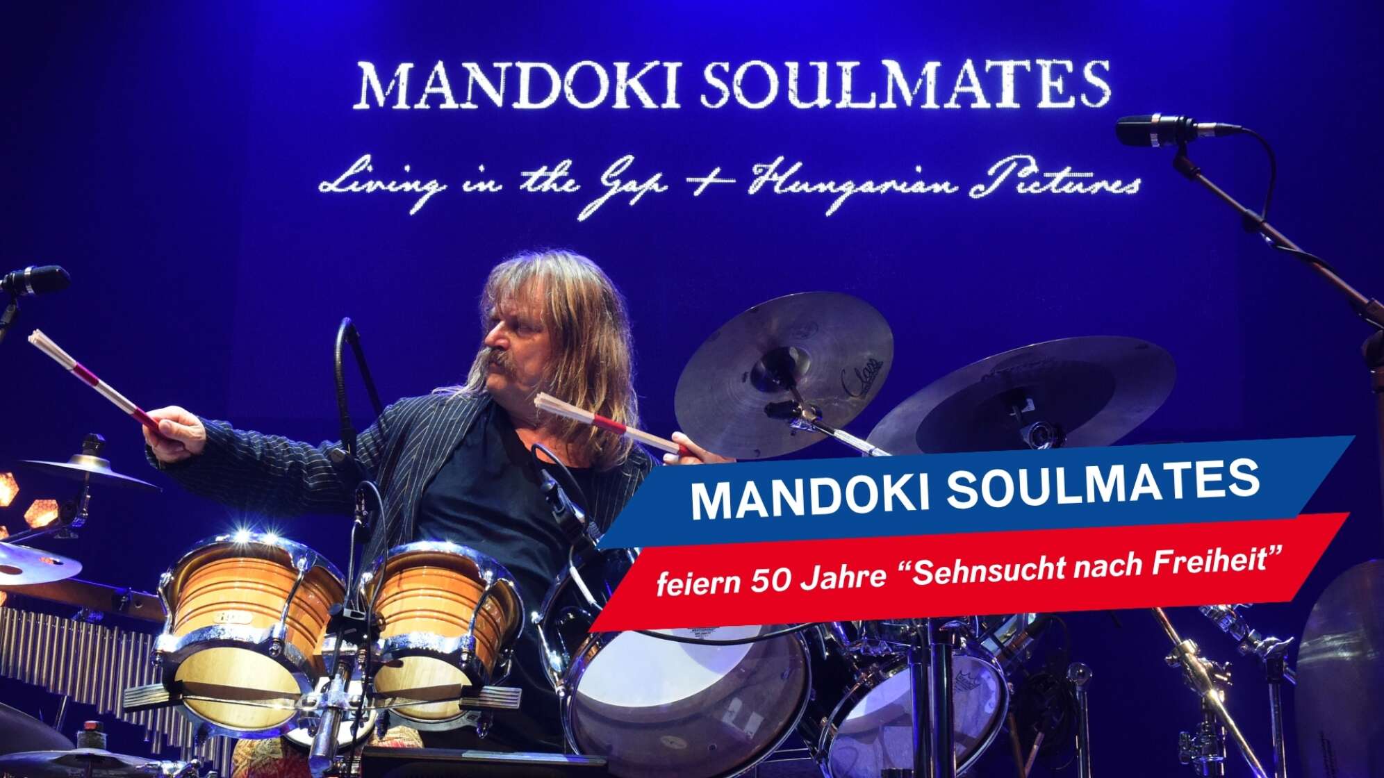 Leslie Mandoki am Schlagzeug
