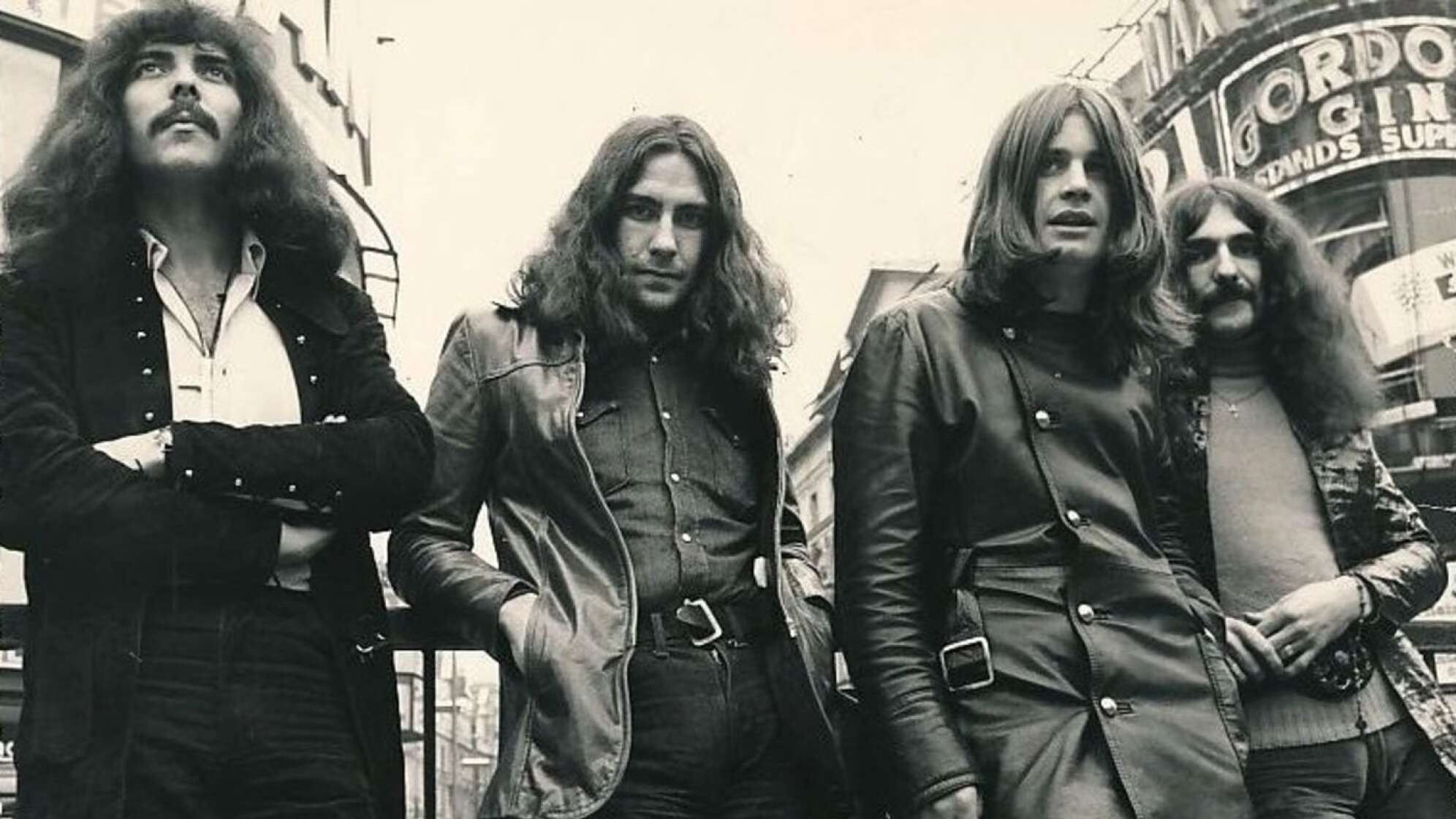 Black Sabbath Pressefoto in Schwarz-Weiß