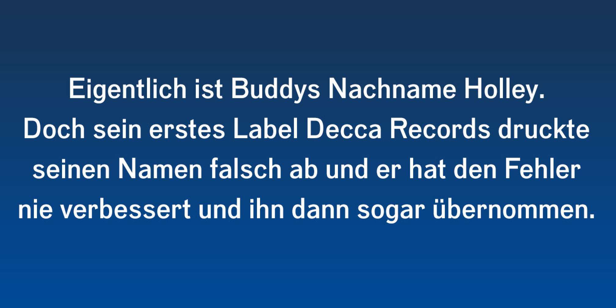 9 Fakten über Buddy Holly