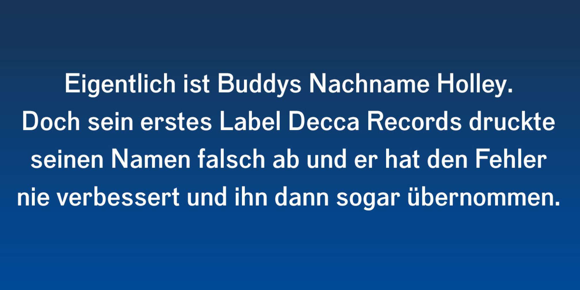 9 Fakten über Buddy Holly
