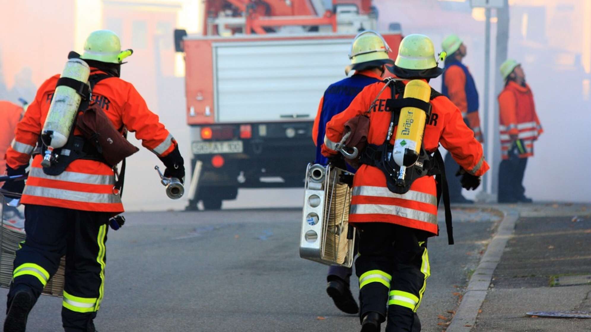 Feuerwehrmänner im Einsatz