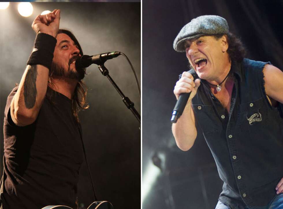 Dave Grohl und Brian Johnson