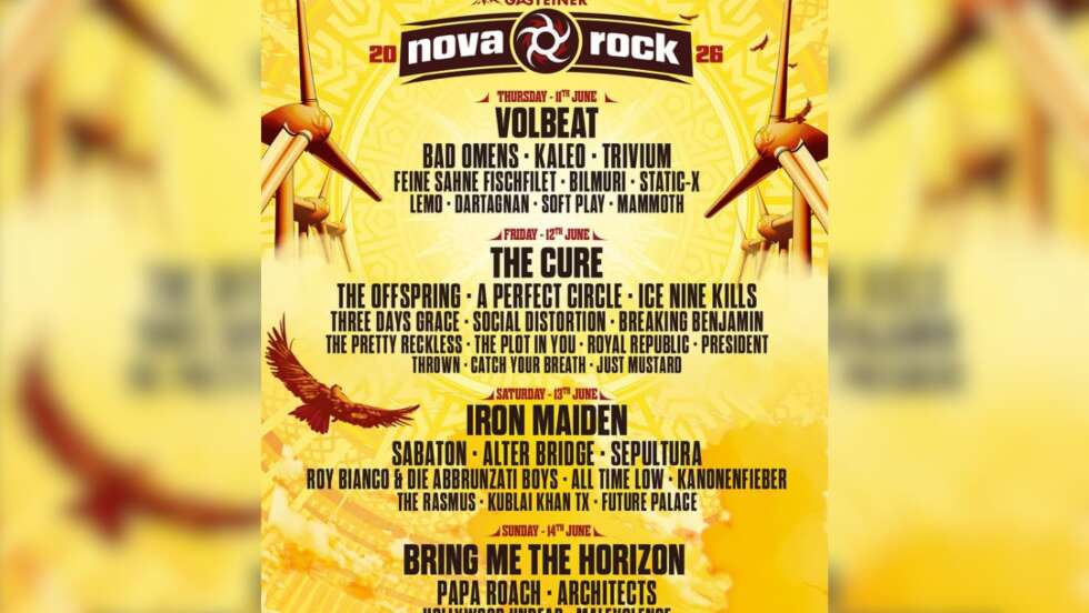 11. bis zum 14. Juni 2026: NOVA ROCK