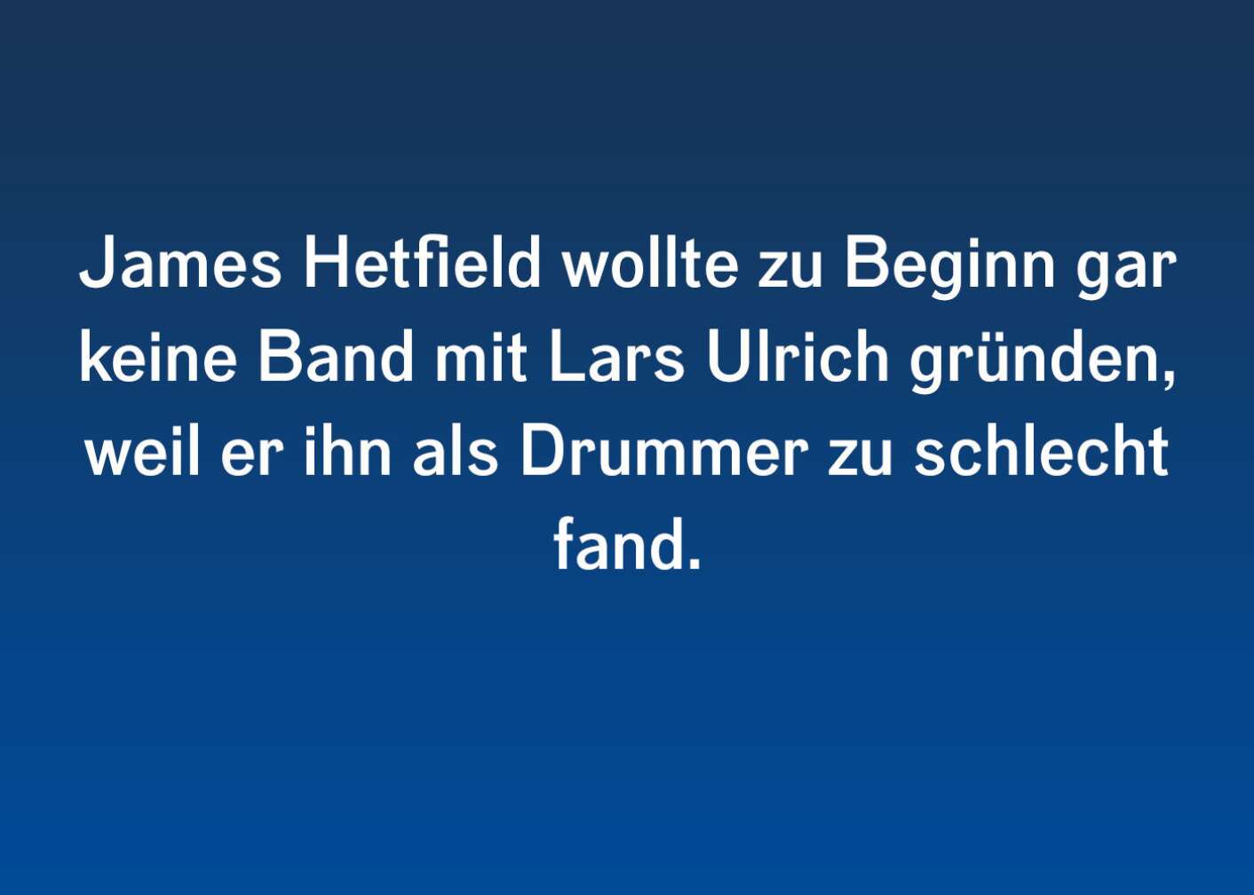 James Hetfield-Fakten