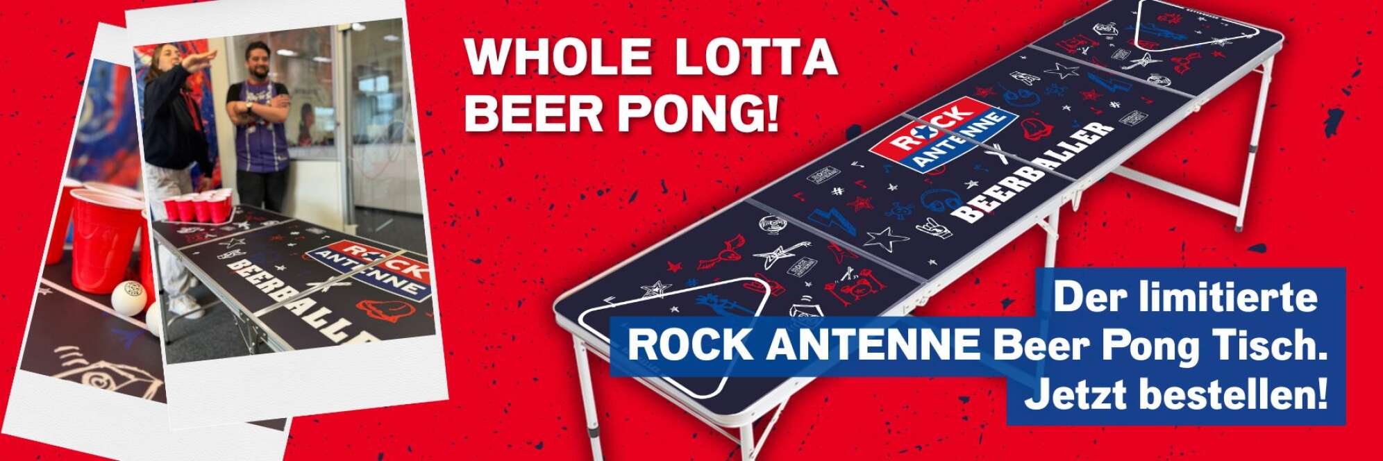 Der ROCK ANTENNE Beerpongtisch