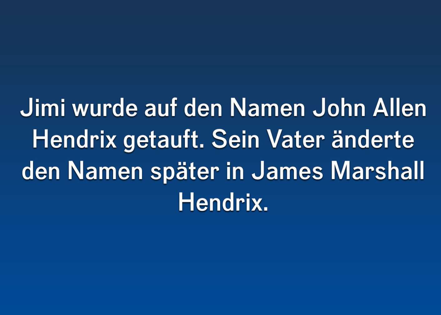 Fakten über Jimi Hendrix