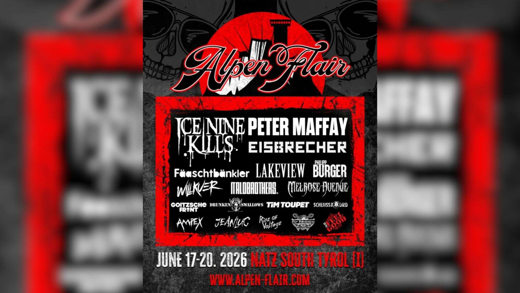 Das Alpen Flair Lineup von 2026 mit Ice Nine Kills, Peter Maffay, Eisbrecher und viele mehr!