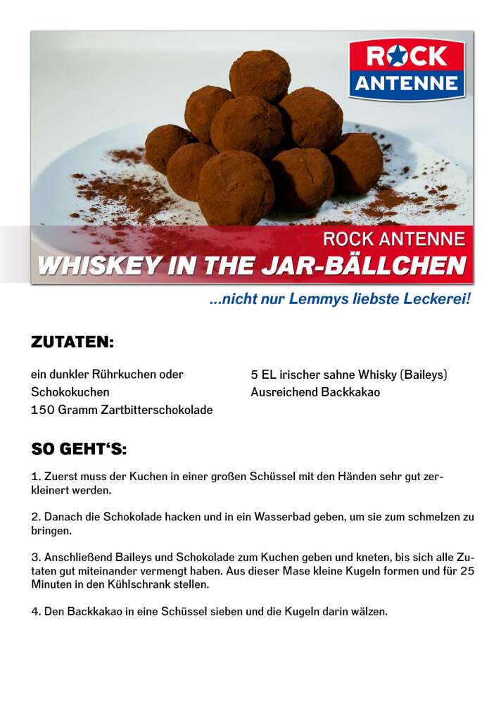 Rezept von Whiskey in the Jar Bällchen