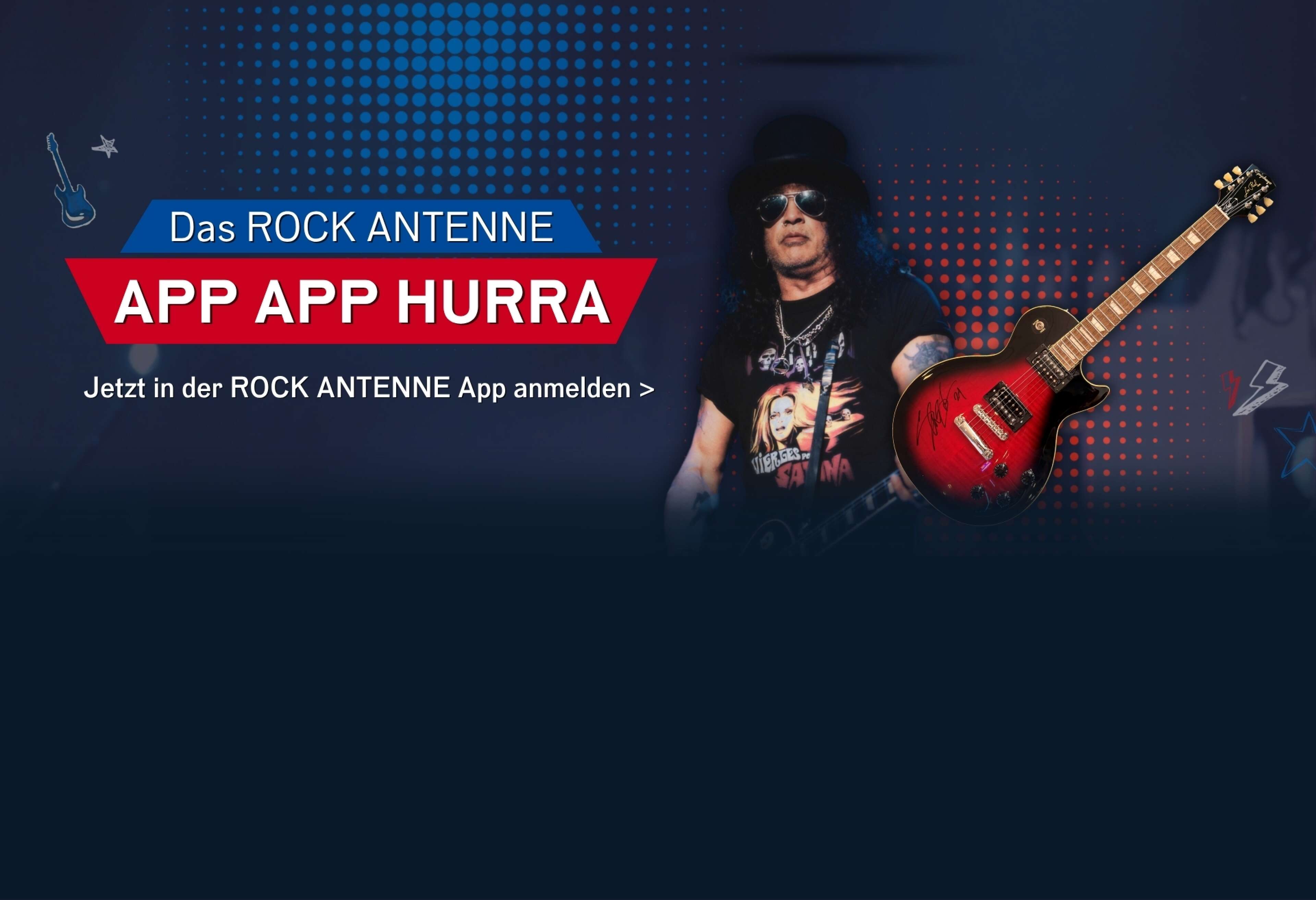 App App Hurra im April 2026 mit der Gitarre von Slash!