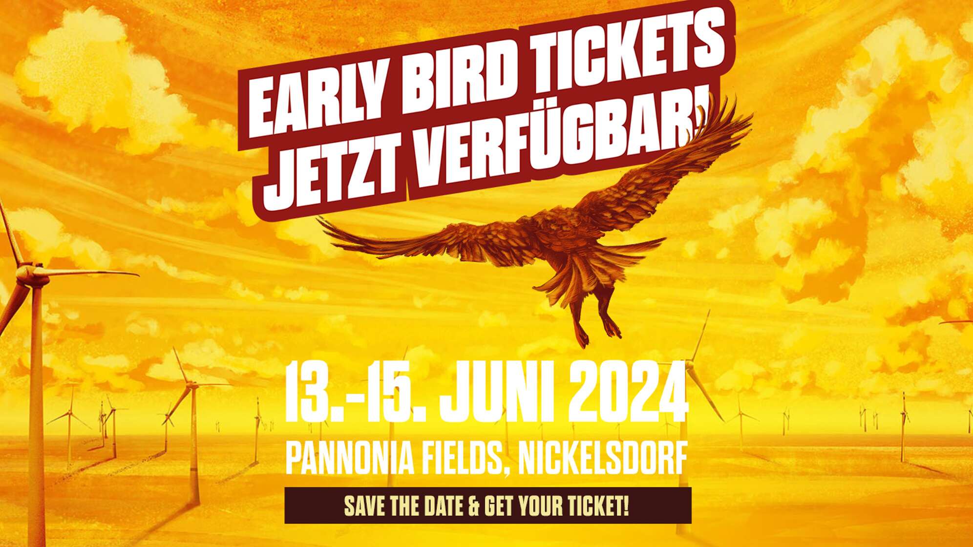 Aktionsgrafik des Nova Rock Festivals zum Early Bird Ticket