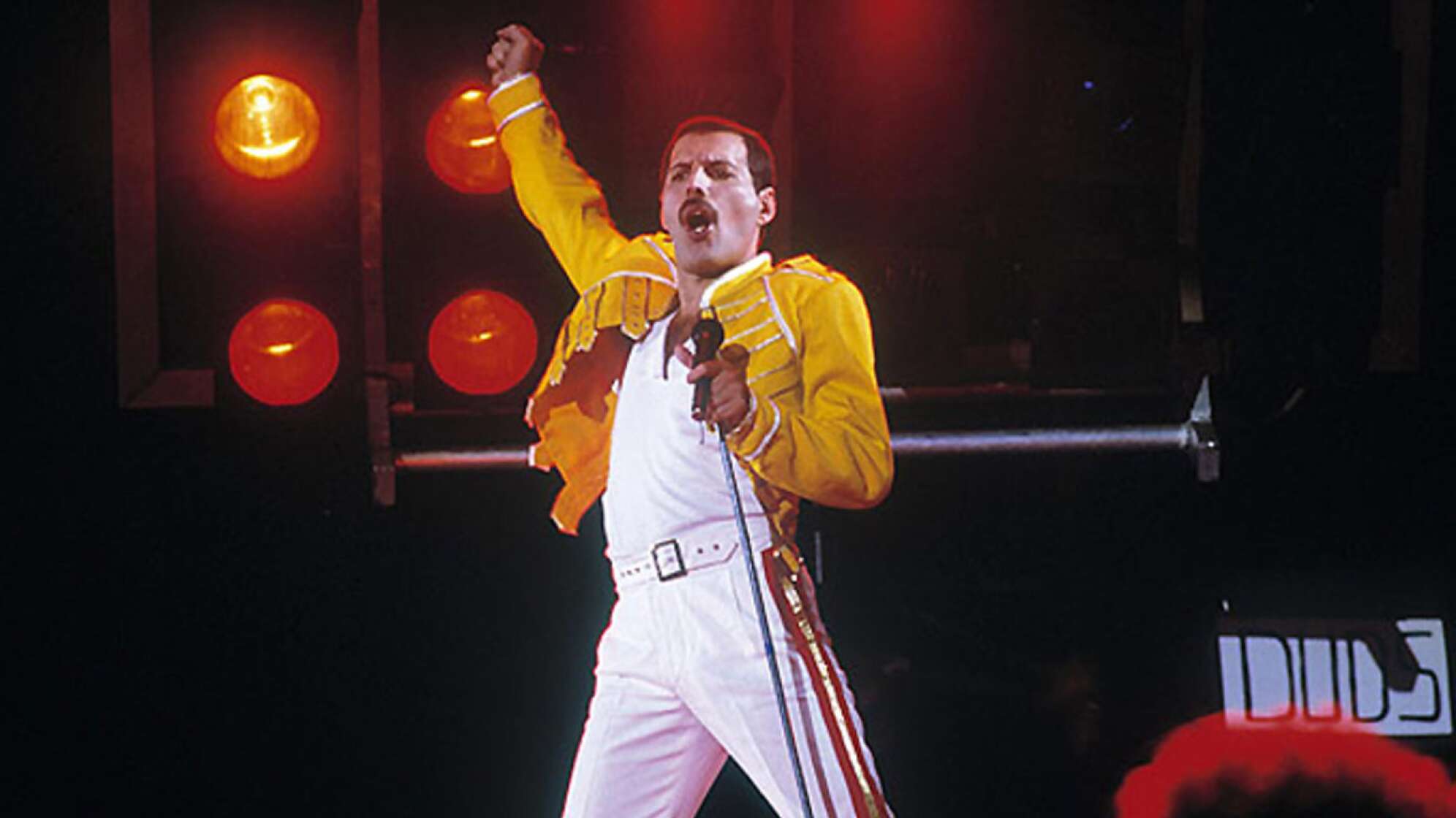 Freddie Mercury bei einer Live-Show
