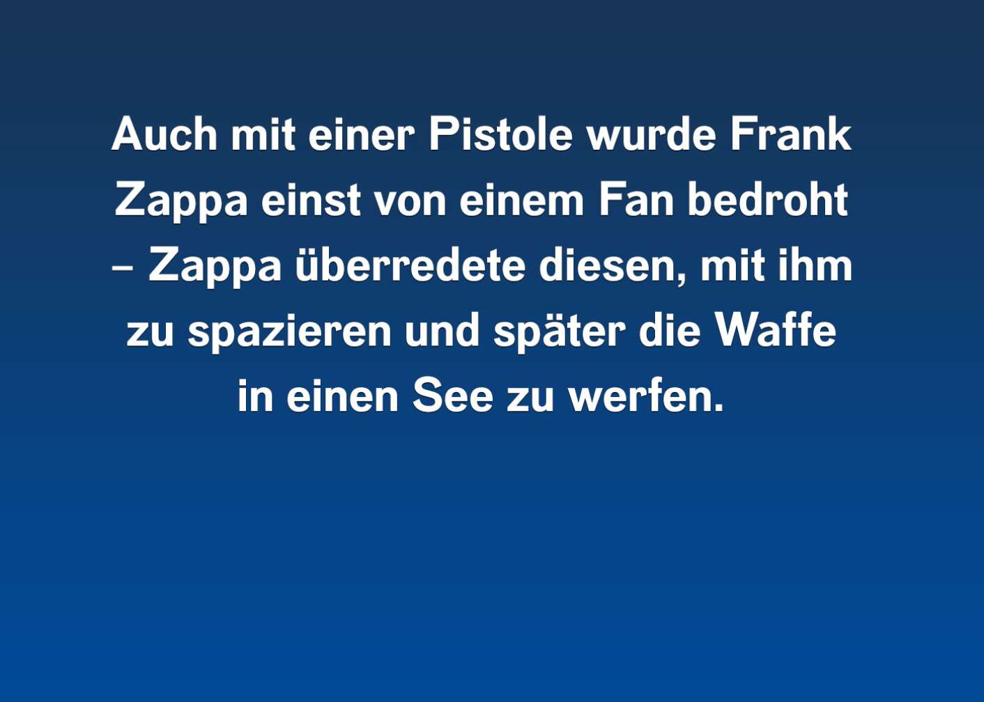 Fakten über Frank Zappa