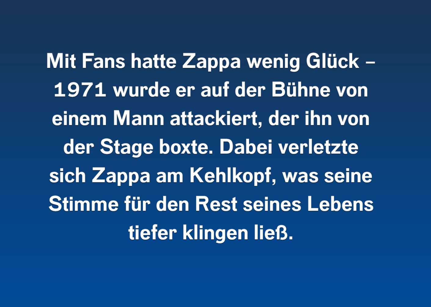 Fakten über Frank Zappa