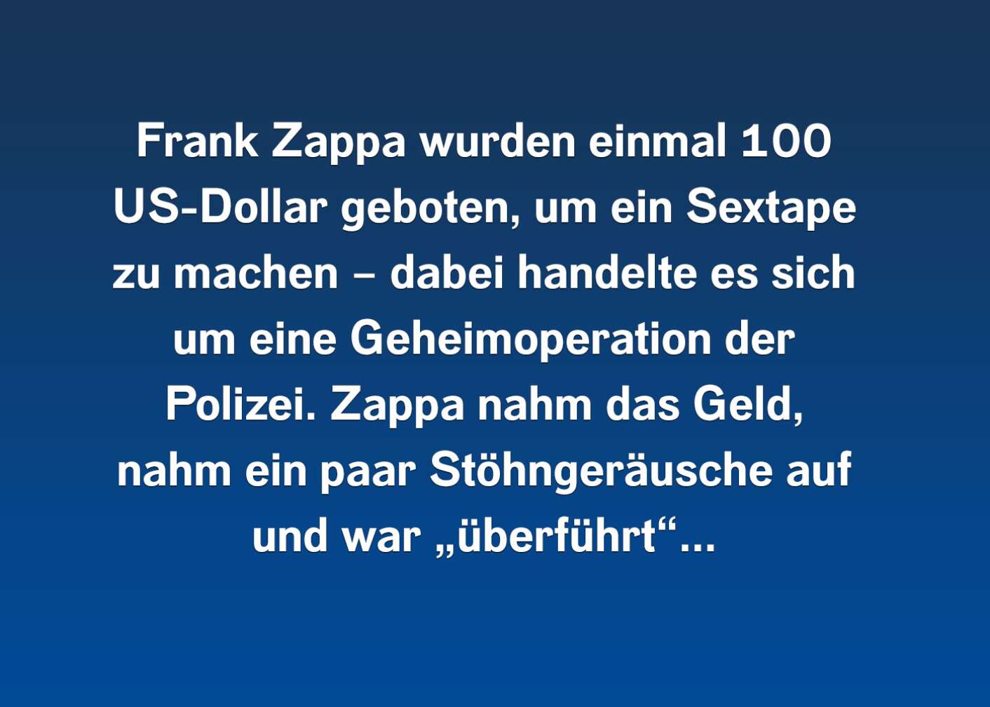 Fakten über Frank Zappa