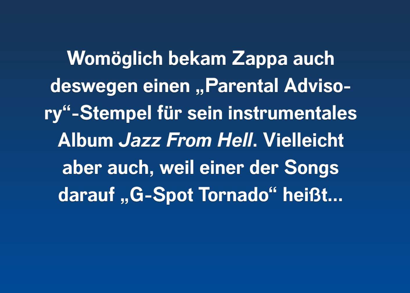 Fakten über Frank Zappa