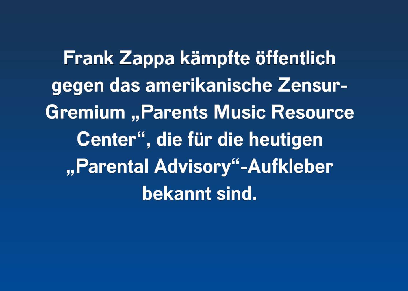 Fakten über Frank Zappa