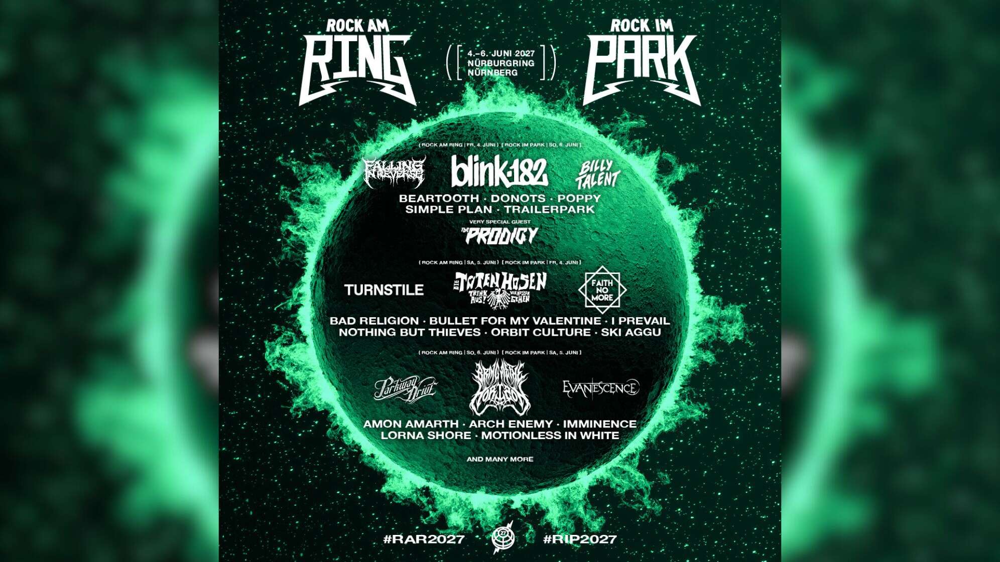 Erste Bandwelle für 2027 mit Bring Me The Horizon, Turnstile, die Toten Hosen und viele mehr!