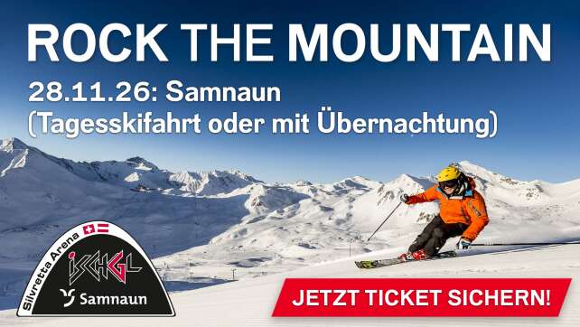 28.11.2026: ROCK THE MOUNTAIN beim Winter-Opening mit Liveband in Samnaun
