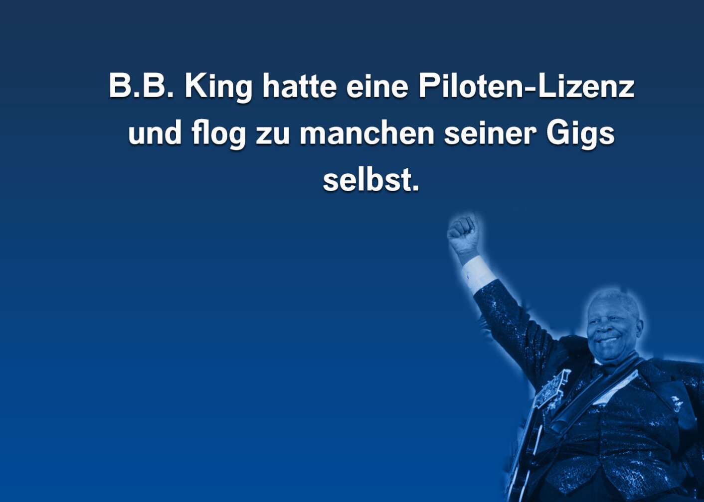 Fakt über B.B. King als Fließtext