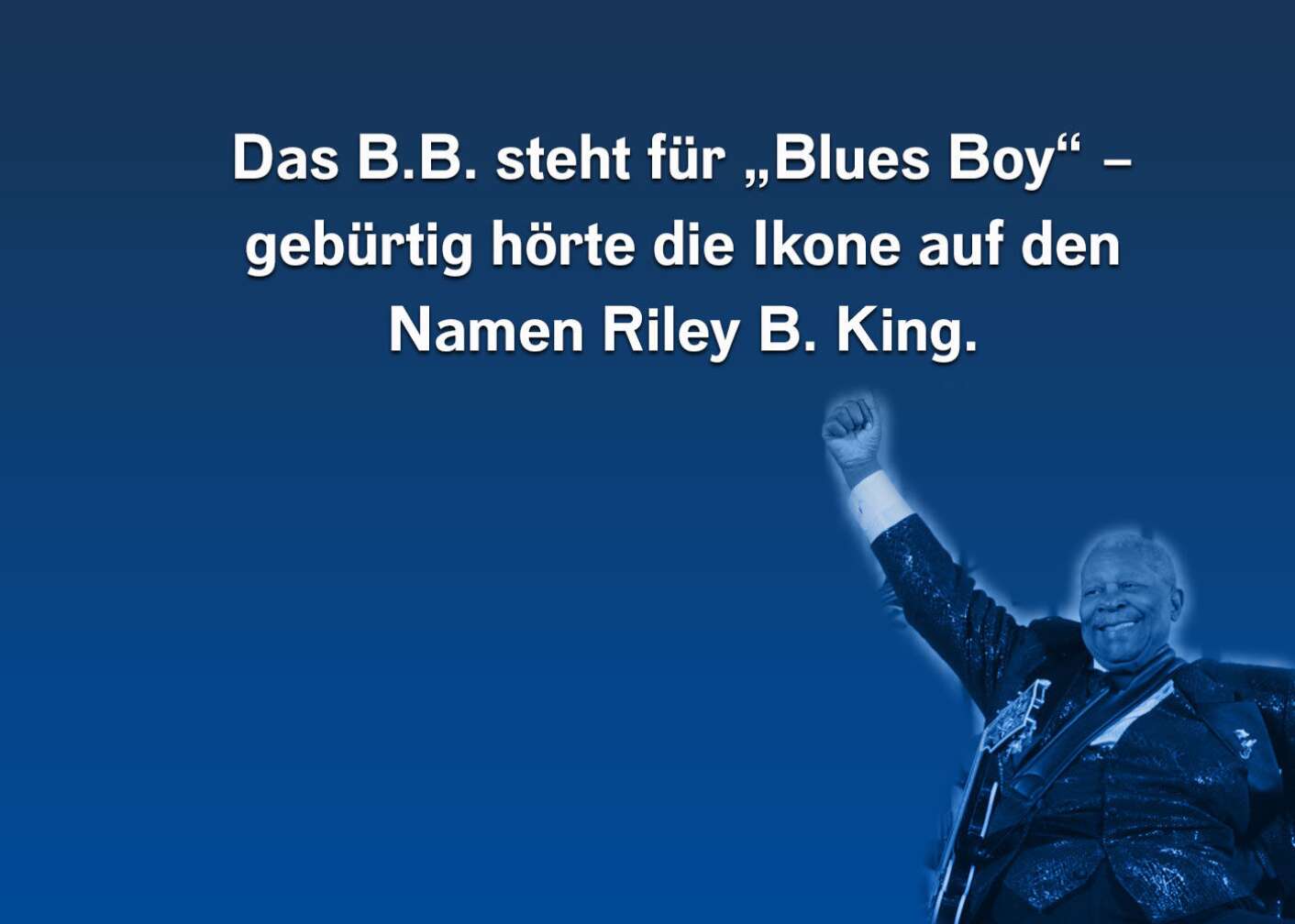 Fakt über B.B. King als Fließtext