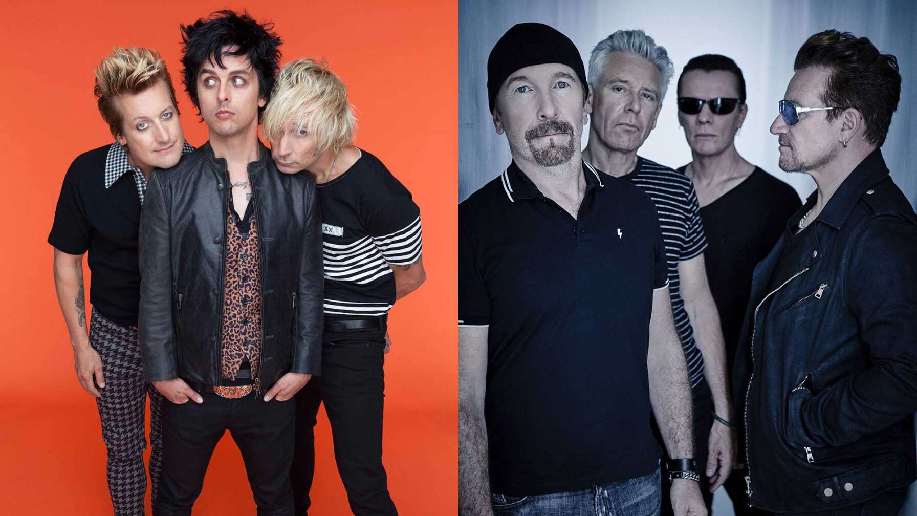 Die beiden Bands Green Day und U2.