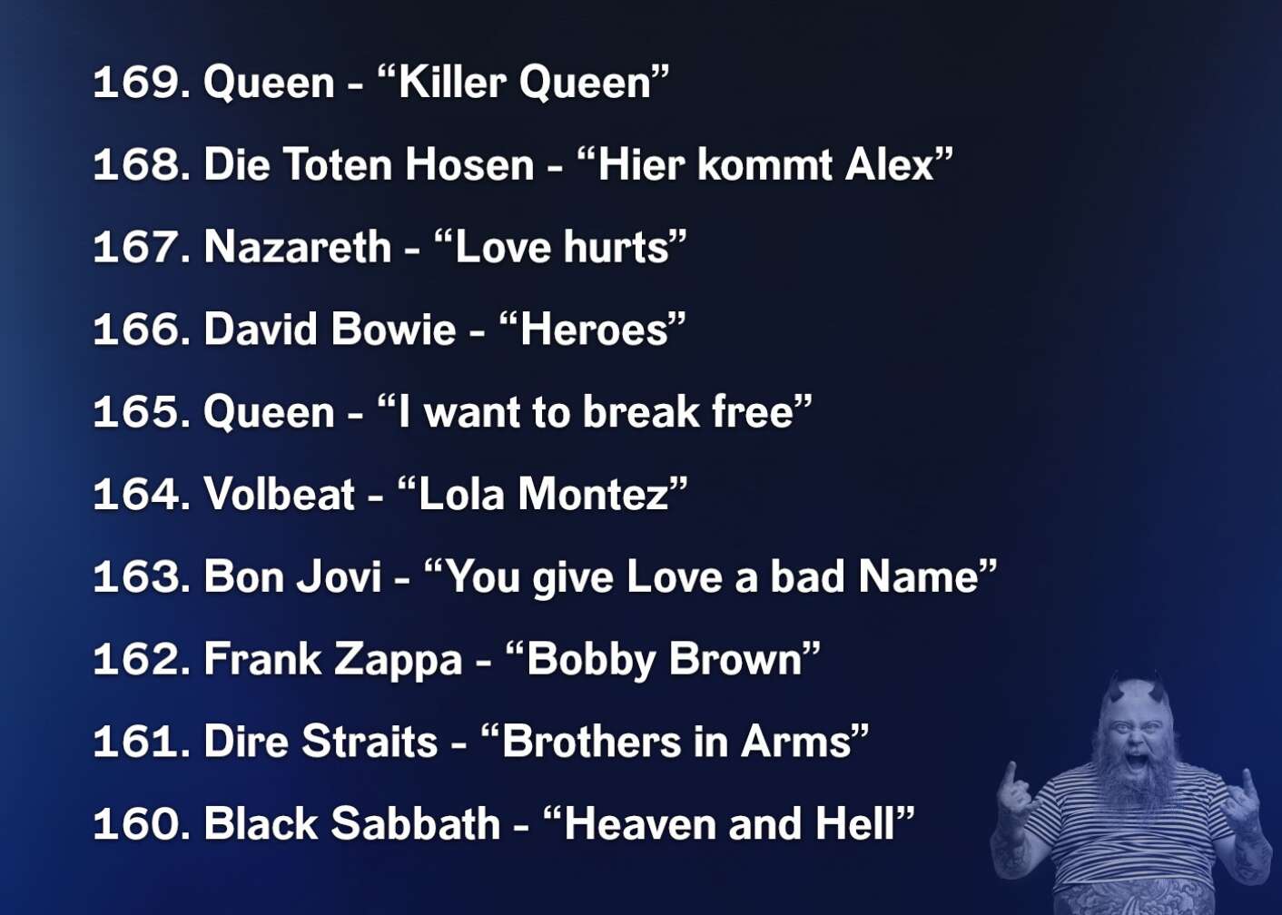 die 666 besten Rocksongs