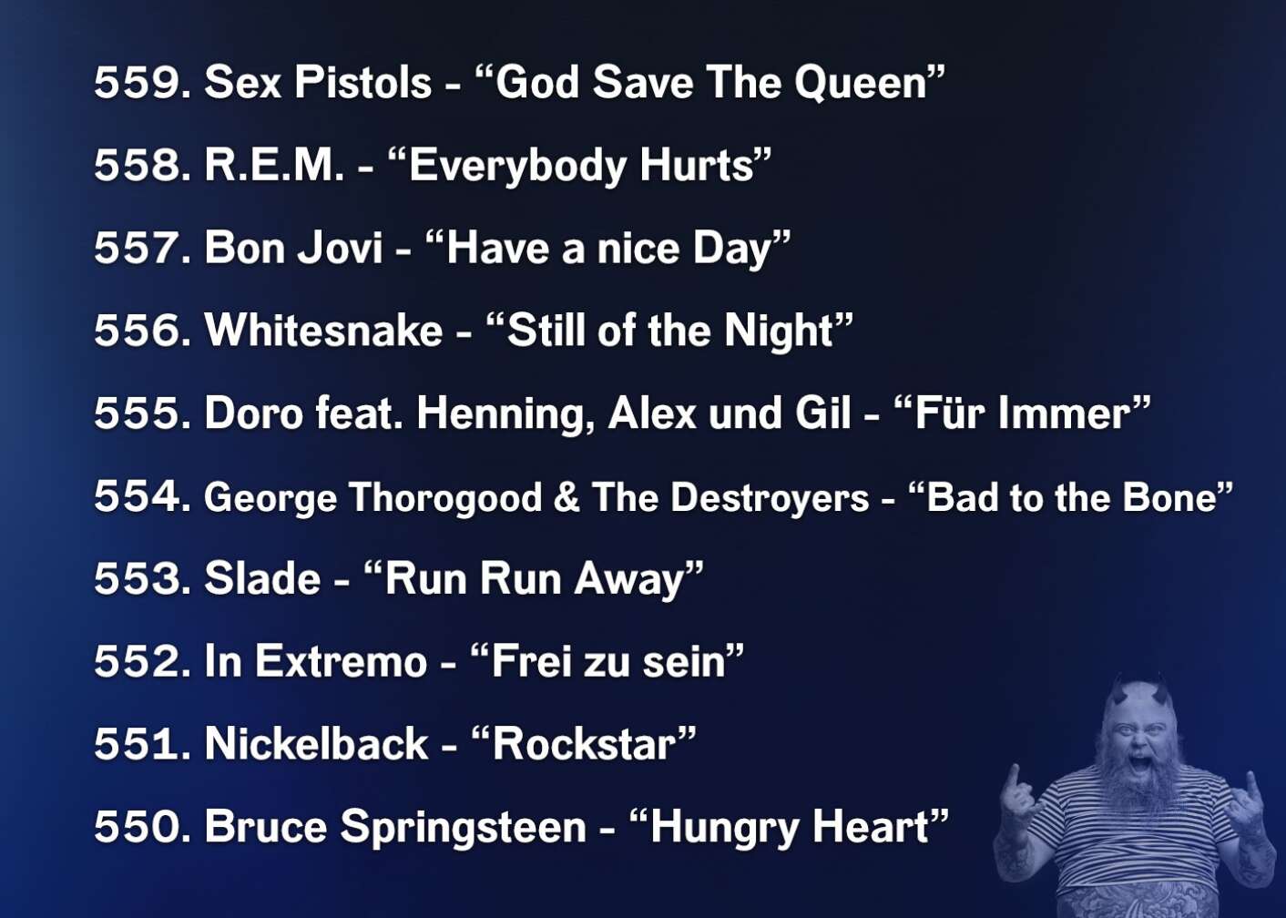 Die 666 besten Rocksongs