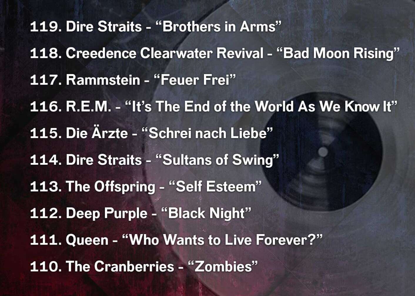 Die 666 besten Rocksongs