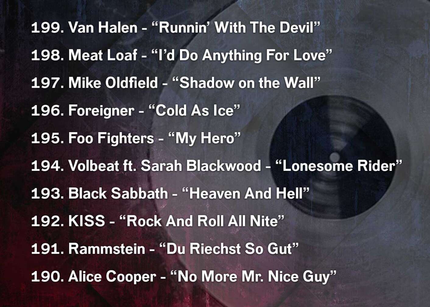 Die 666 besten Rocksongs