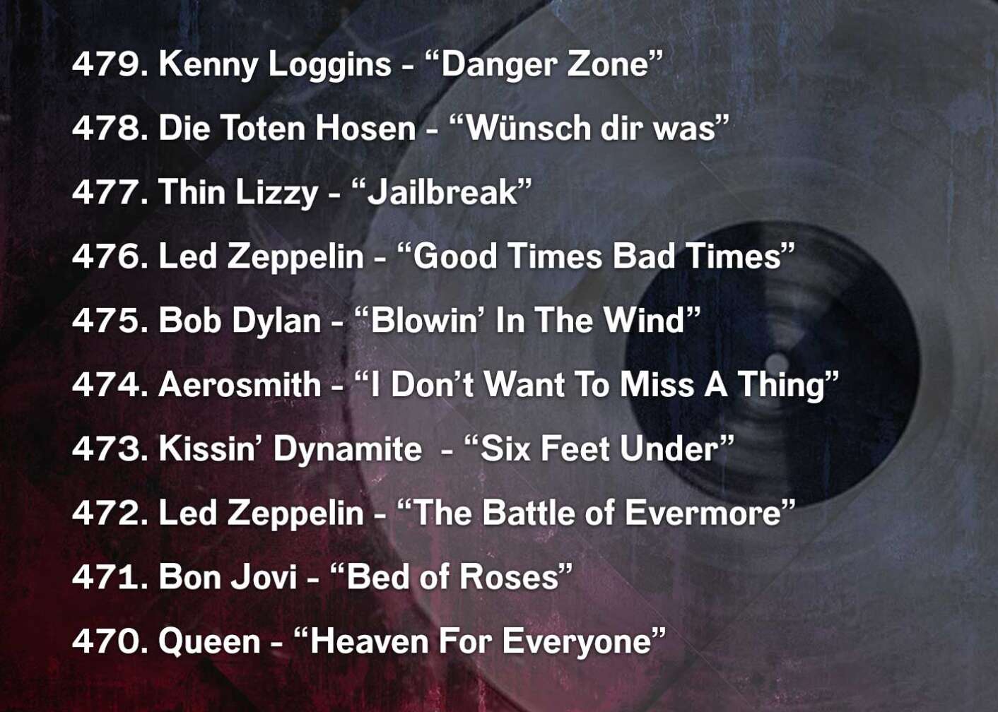 Die 666 besten Rocksongs