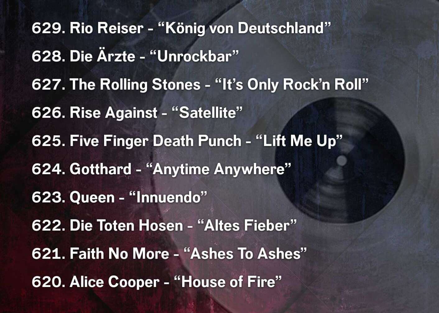 Die 666 besten Rocksongs