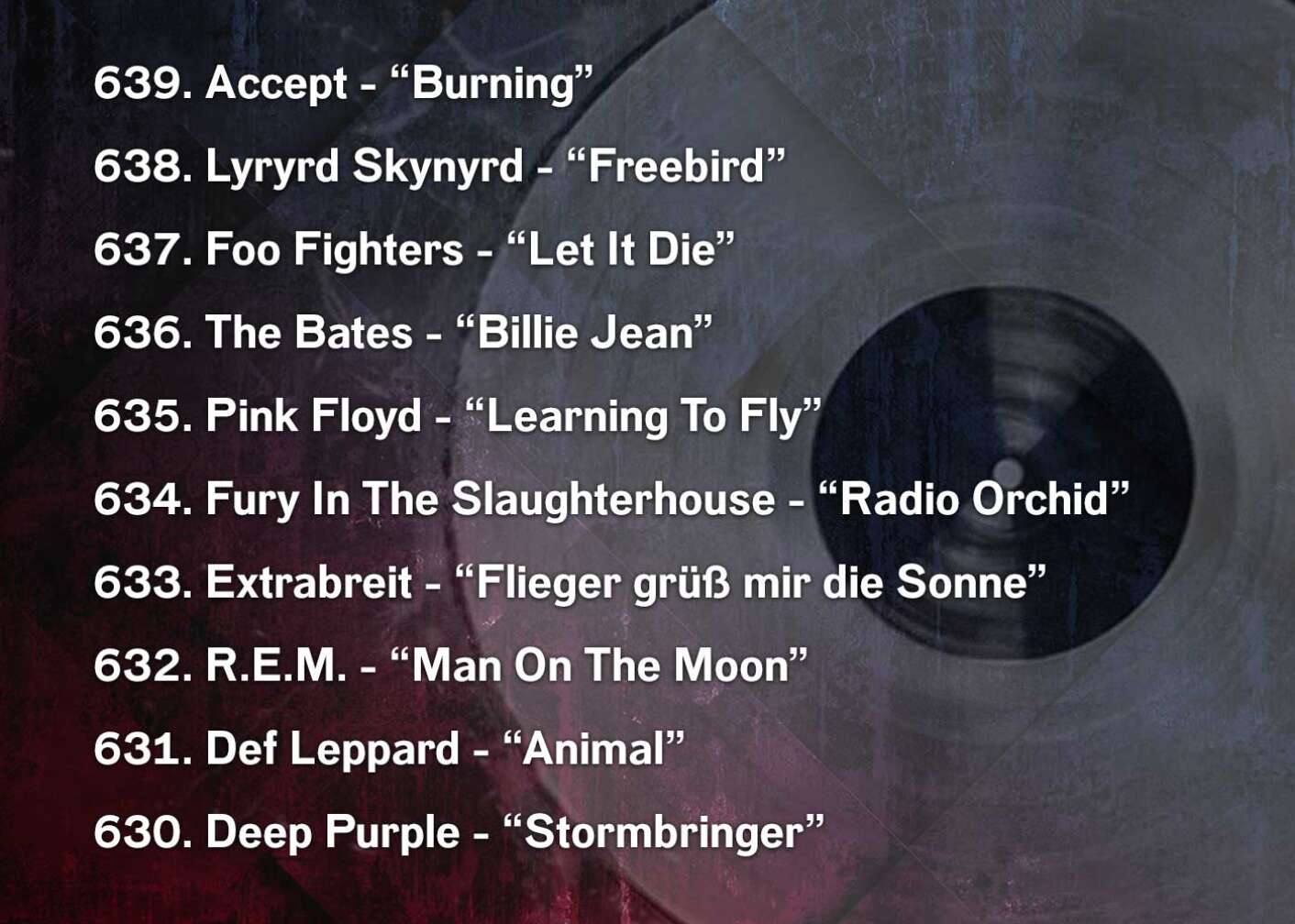 Die 666 besten Rocksongs