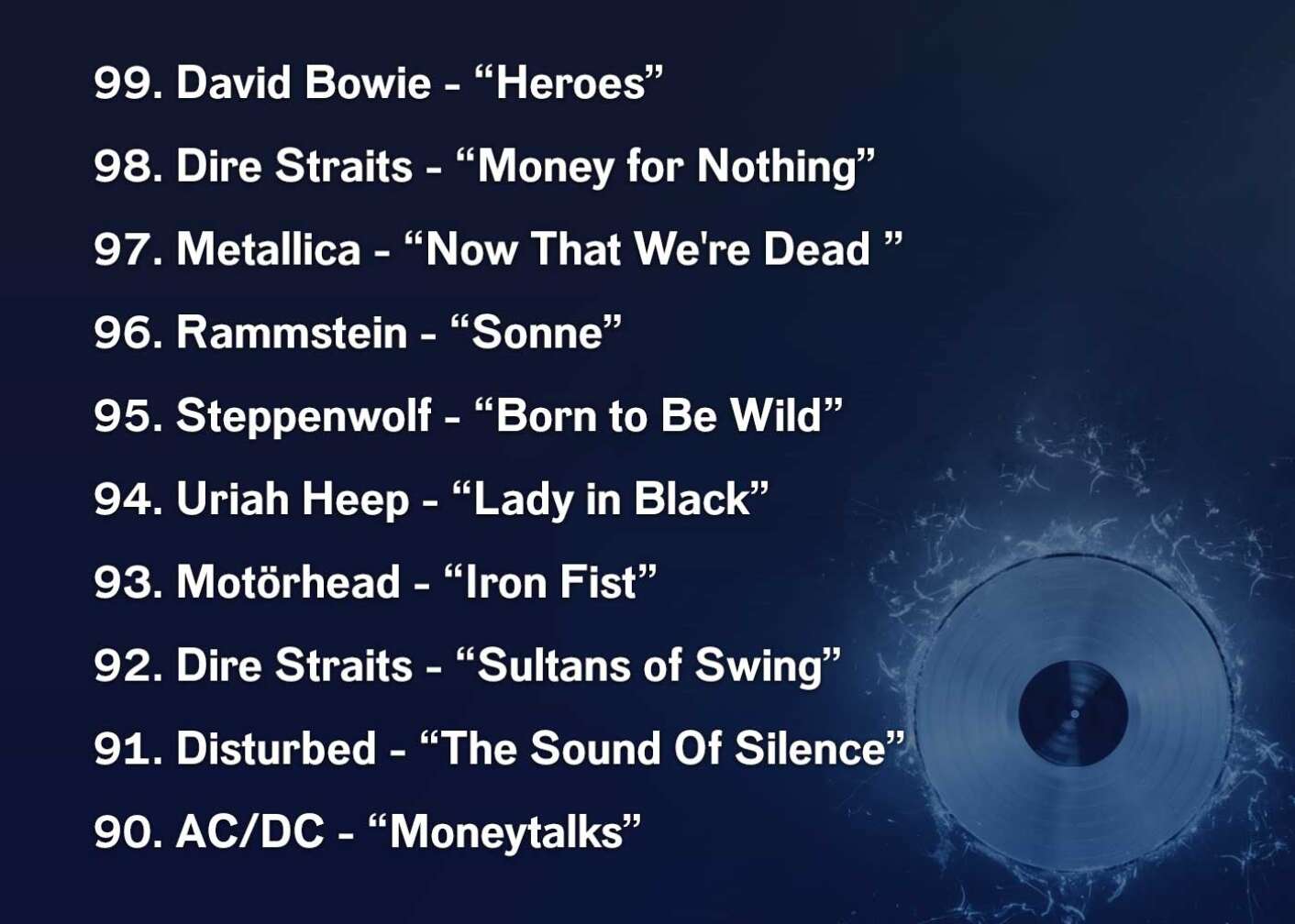 Die 666 besten Rocksongs