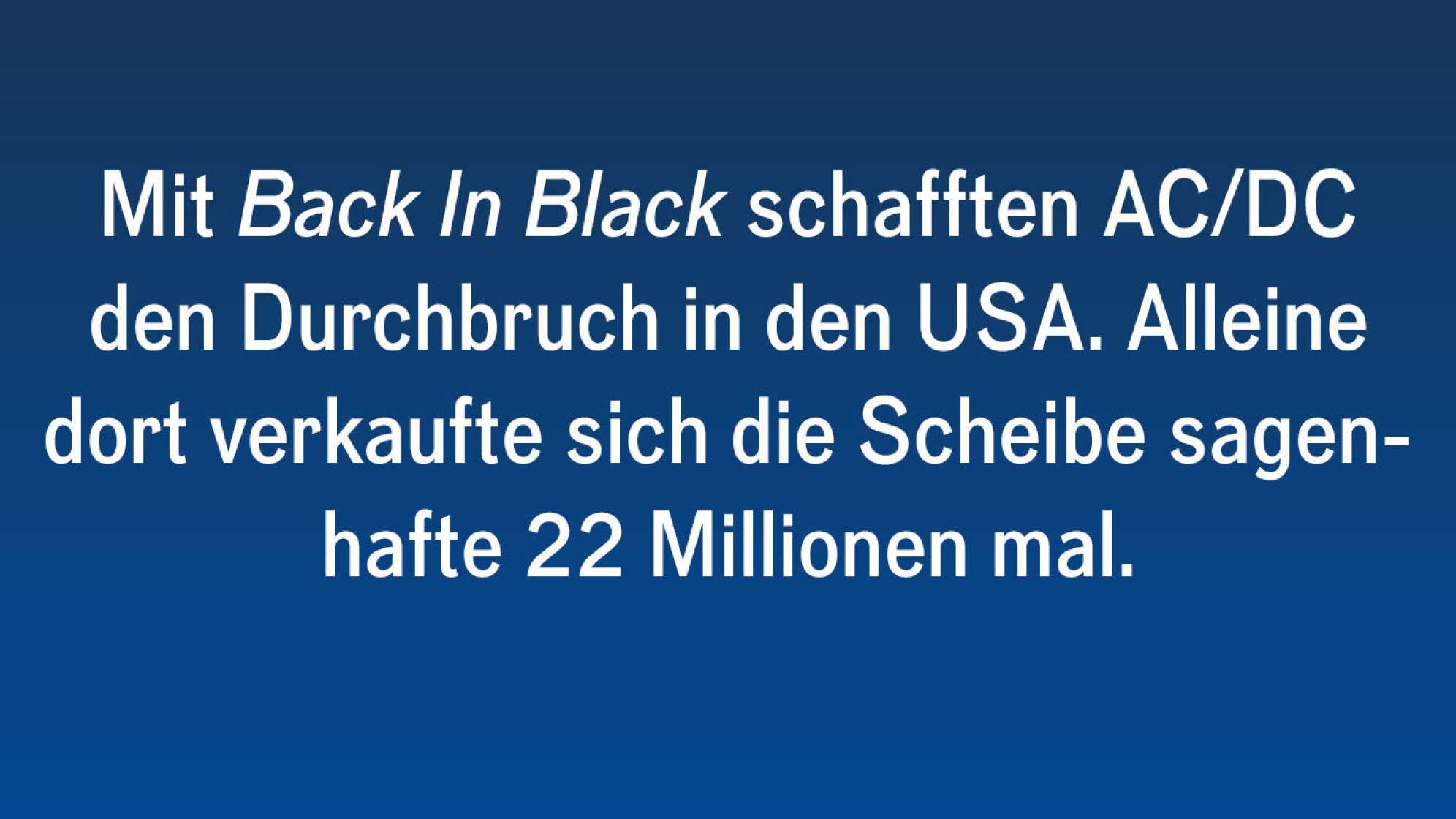 20 Fakten über die legendäre Scheibe Back In Black