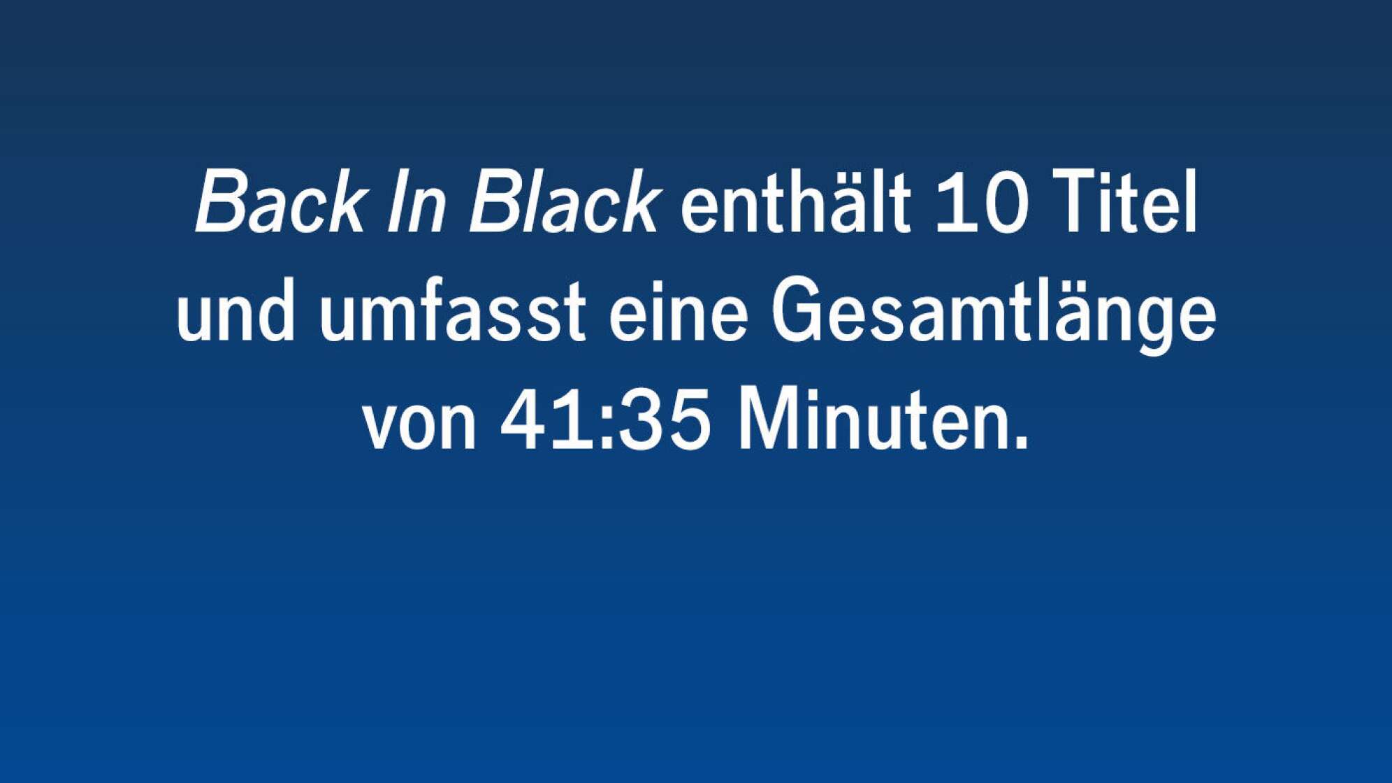 20 Fakten über die legendäre Scheibe Back In Black