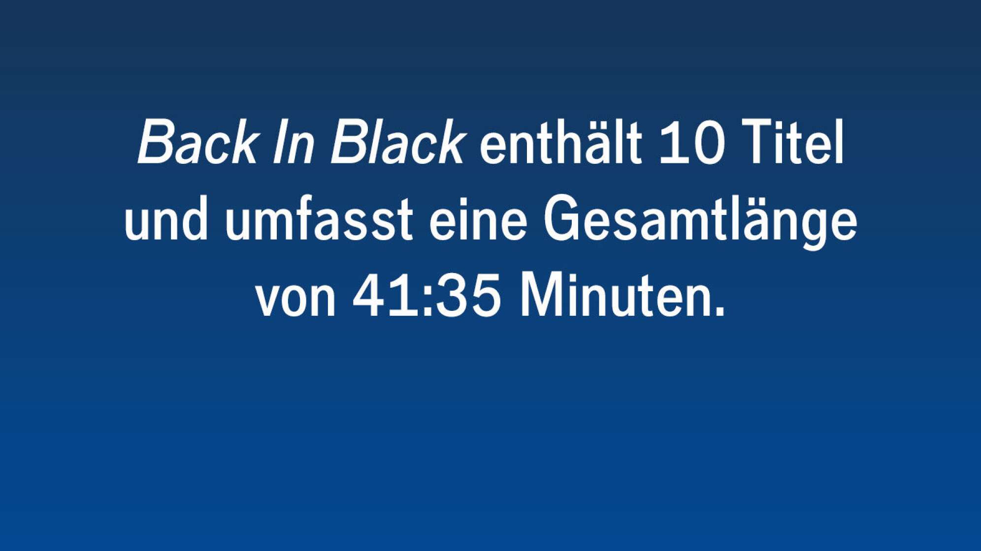 20 Fakten über die legendäre Scheibe Back In Black
