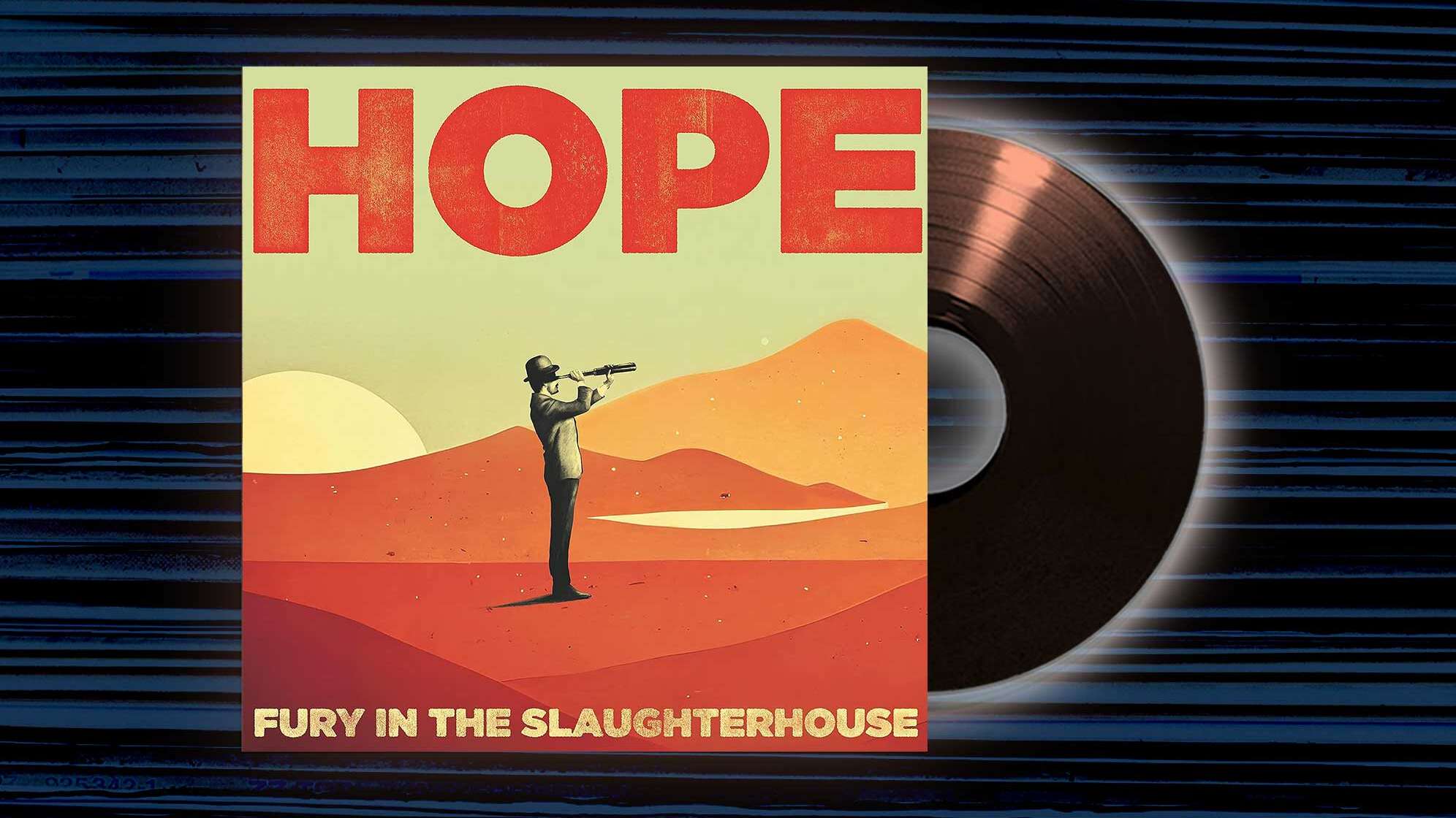 Das Cover vom Album "Hope" mit einem Mann, der ins Fernrohr schaut