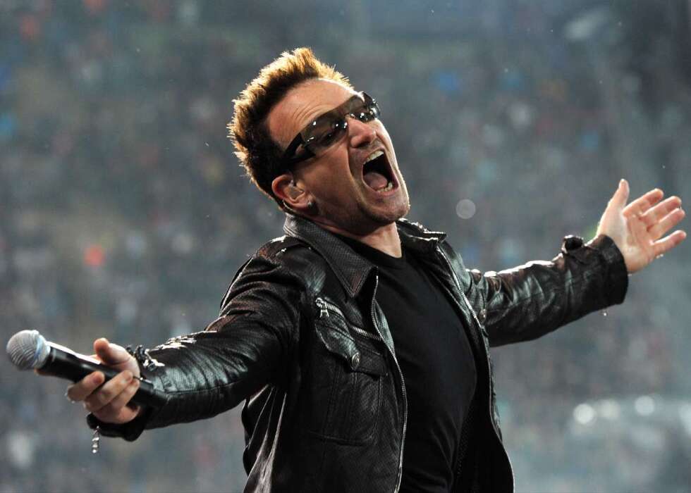 Bono von U2 bei einem Auftritt