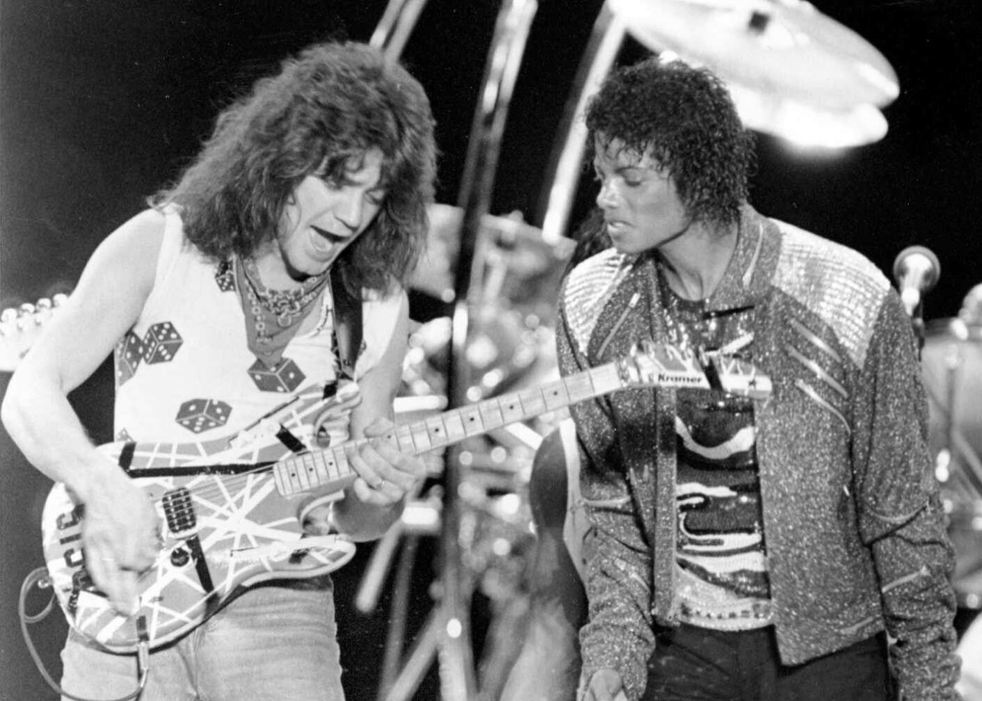 Eddie Van Halen mit Michael Jackson