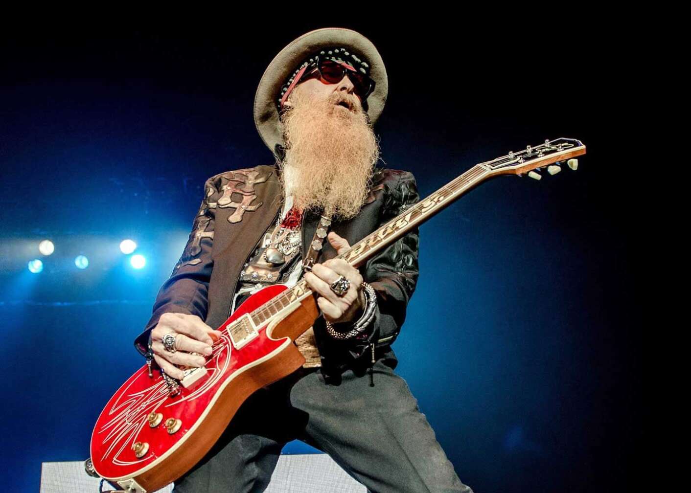 ZZ Top mit einer Les Paul-Gitarre