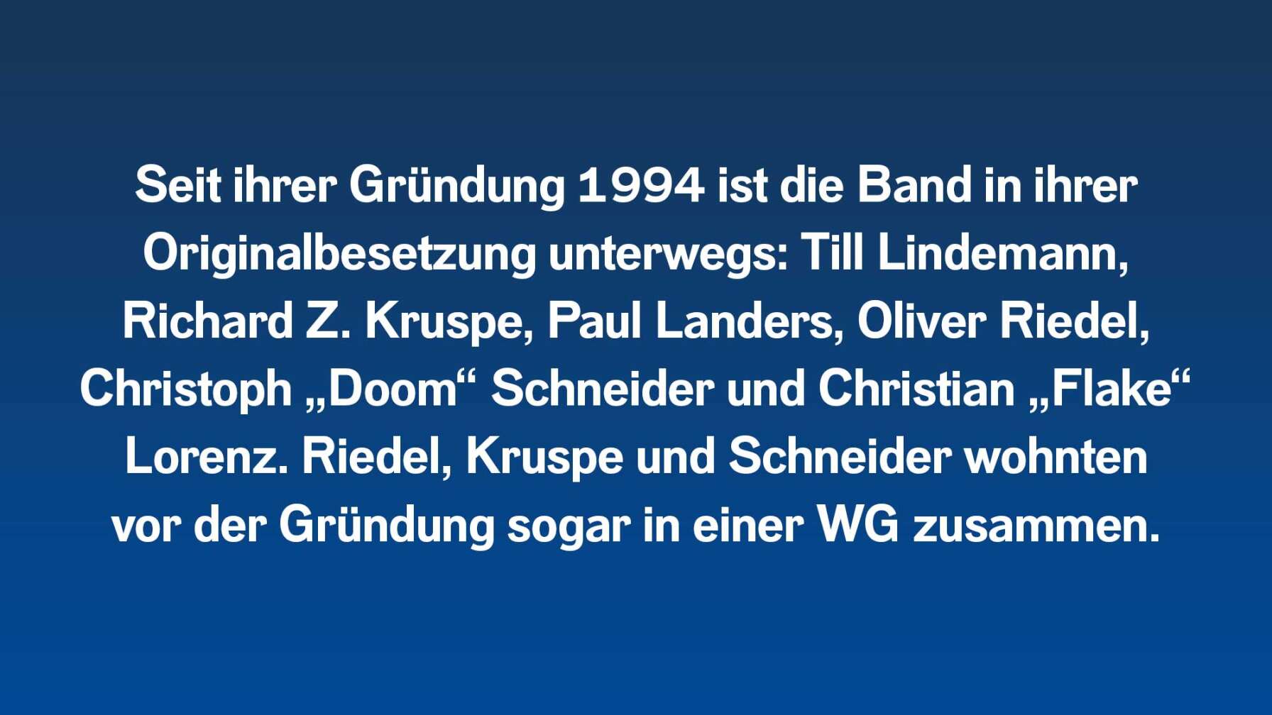 Rammstein: 10 harte Fakten über Till Lindemann & Co.