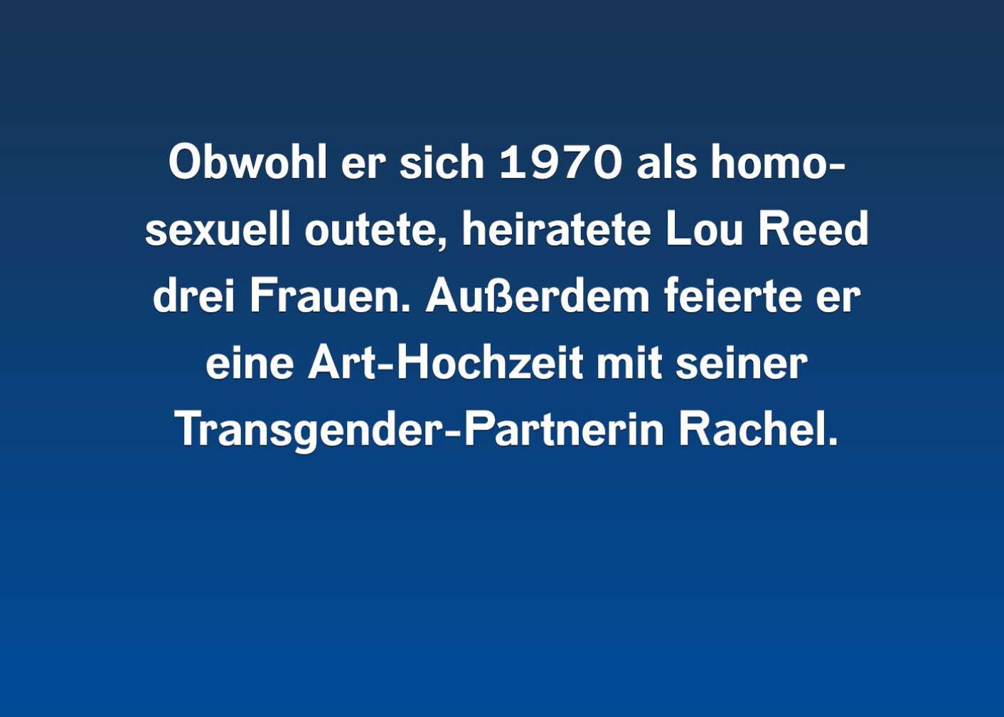 7 Fakten über Lou Reed