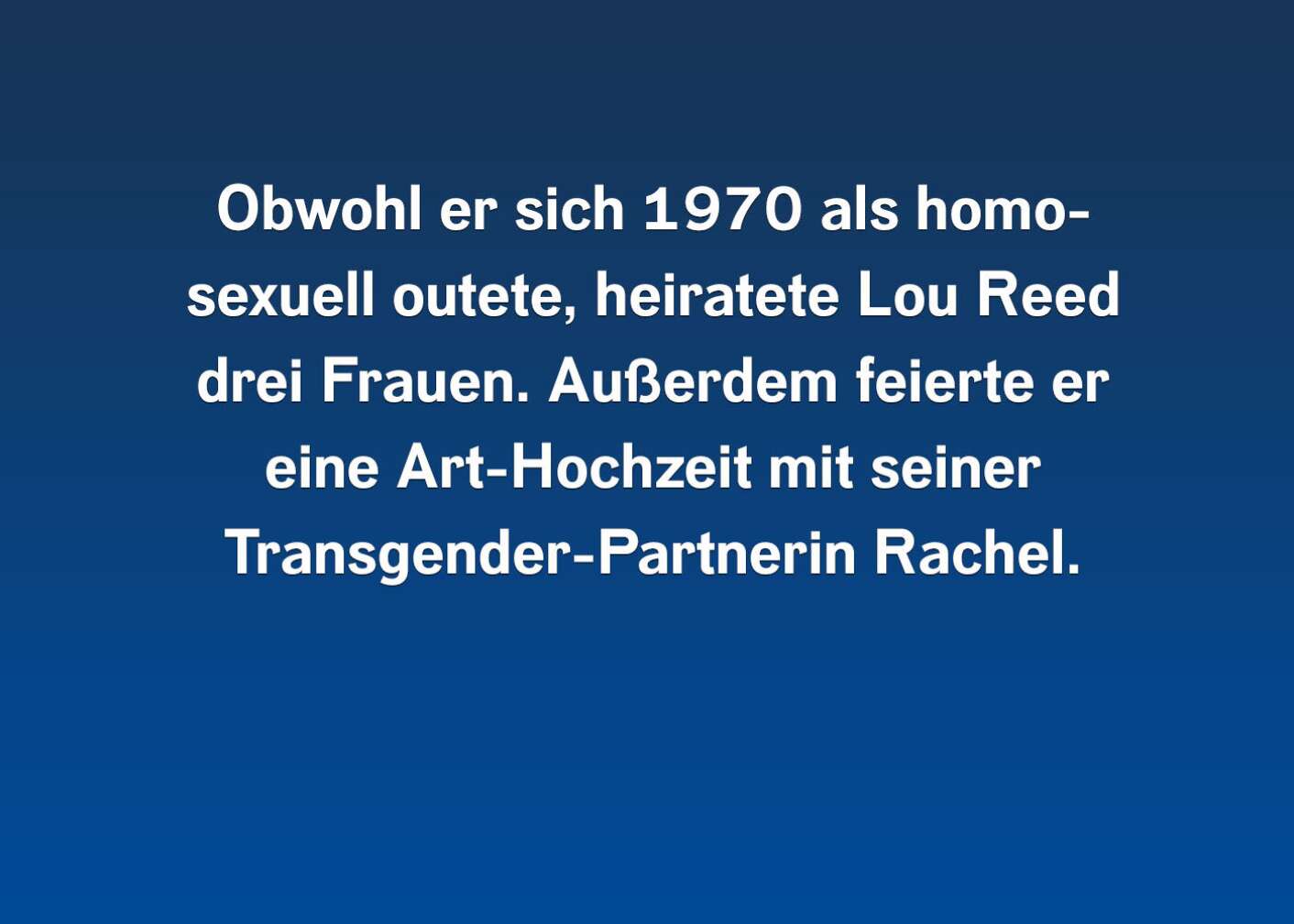 7 Fakten über Lou Reed