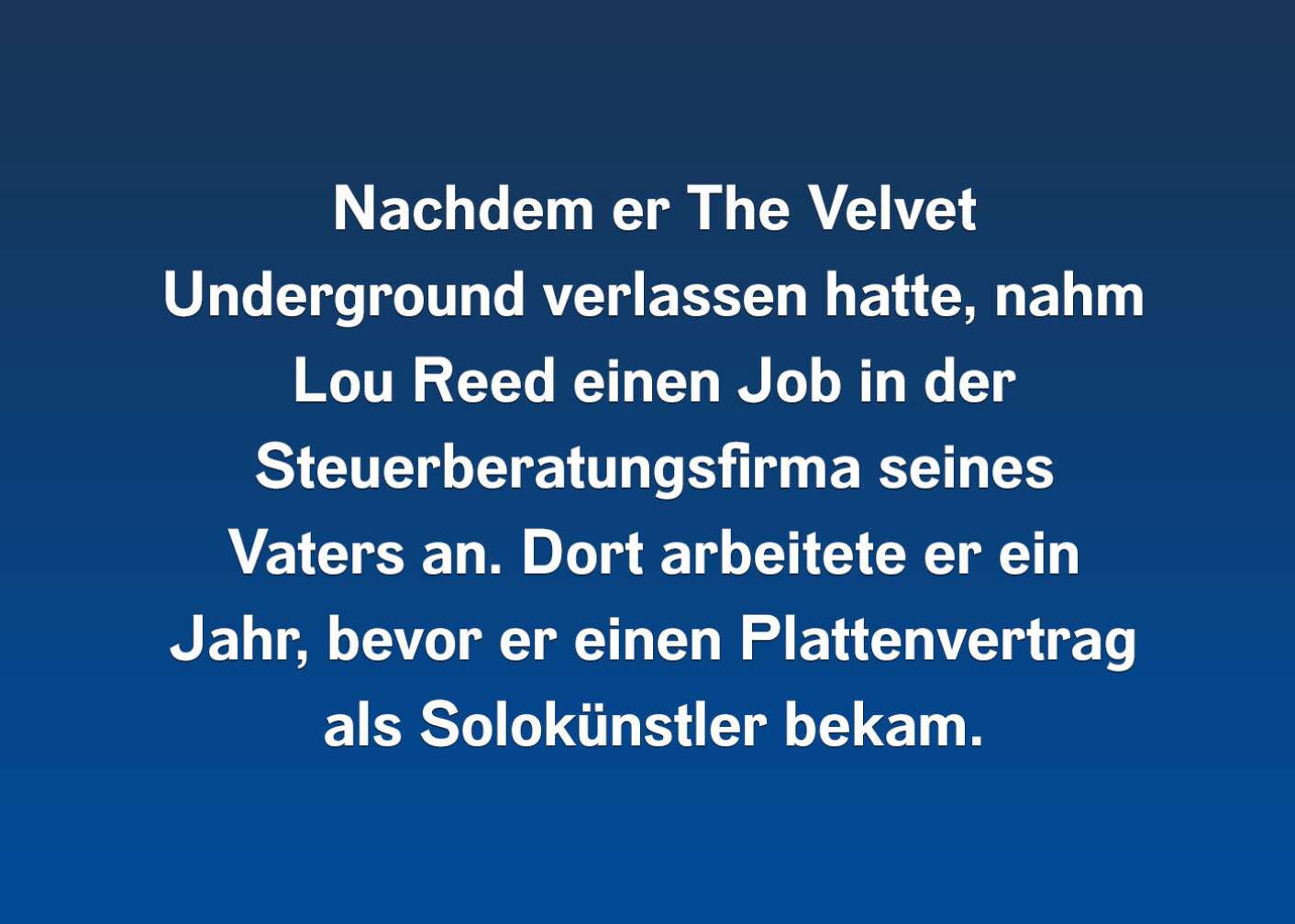 7 Fakten über Lou Reed