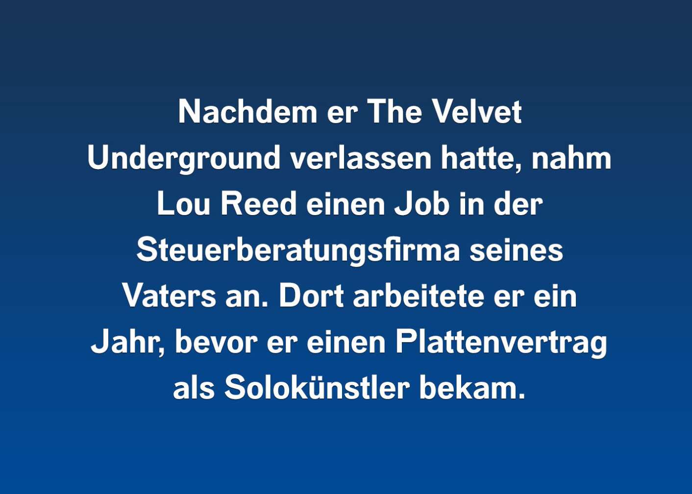 7 Fakten über Lou Reed